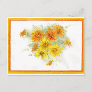 Shasta Daisies na de regen Briefkaart