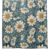 Shasta Daisy Art Nouveau Douchegordijn (Voorkant)