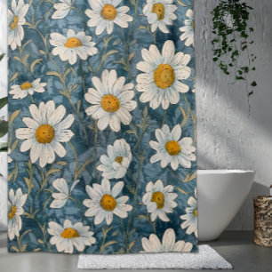 Shasta Daisy Art Nouveau Douchegordijn