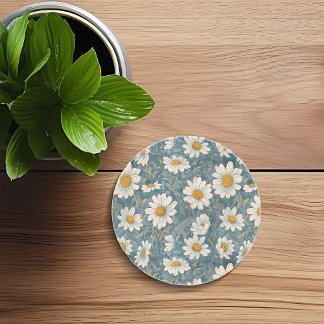 Shasta Daisy Art Nouveau Zandsteen Onderzetter