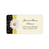 Shasta Daisy Bloemen Bruiloft Adresetiketten Etiket (Voorkant)