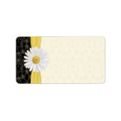 Shasta Daisy Bloemen Bruiloft Blank Adresetiketten Etiket (Voorkant)