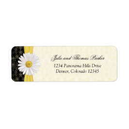 Shasta Daisy Bloemen Bruiloft Retouradres Label