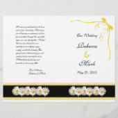 Shasta Daisy Floral Wedding Programme (Voorkant)