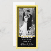 Shasta Daisy geel zwart bruiloft Dank u Bedankkaart (Voorkant / Achterkant)