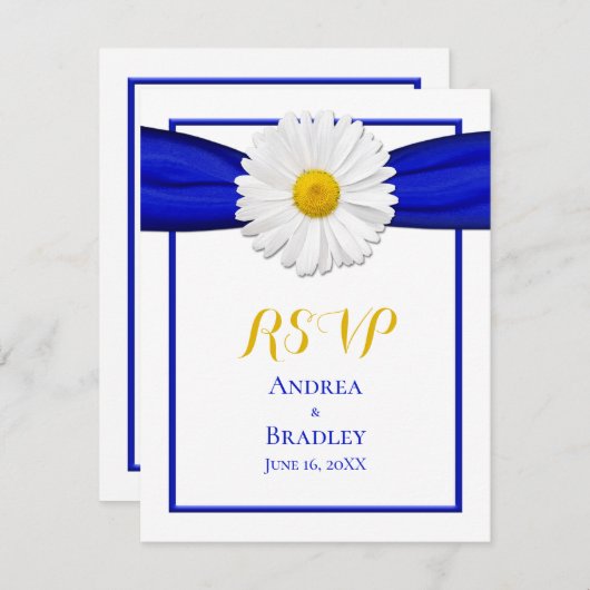 Shasta Daisy met Blue Ribbon Response Kaart (Voorkant / Achterkant)