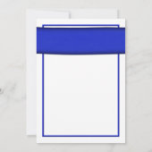 Shasta Daisy met Blue Ribbon Wedding Invitation Kaart (Achterkant)