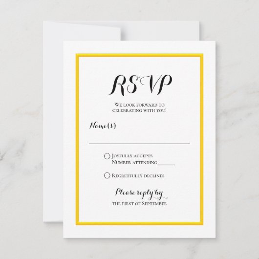 Shasta Daisy met Yellow Ribbon Response Kaart (Achterkant)