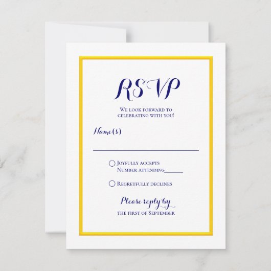 Shasta Daisy met Yellow Ribbon Response Kaart (Achterkant)