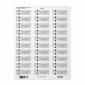 Shasta Daisy Navy Blue Ribbon Adres label (Full Sheet)