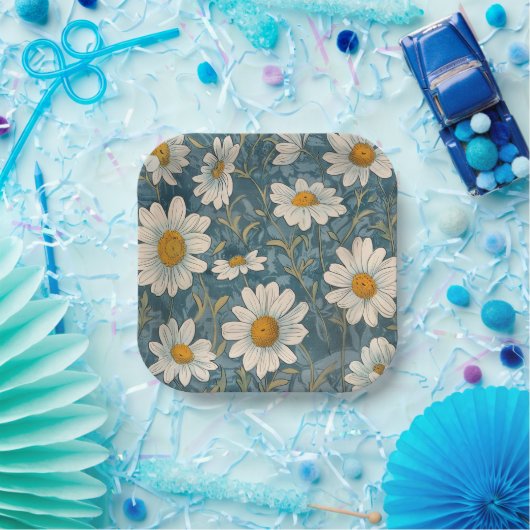 Shasta Daisy Papieren Bordje (Feest)