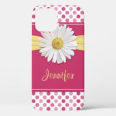 Shasta Daisy Pink Polka Dot Case-Mate iPhone Case (Achterkant)