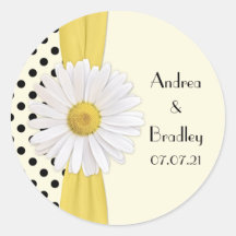 Shasta Daisy Polka Dot gepersonaliseerde bruiloft