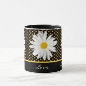 Shasta Daisy Polka Dot "Live, Love, Laugh" Mok (Midden)