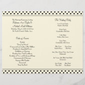 Shasta Daisy Polka Dot Wedding Program (Achterkant)