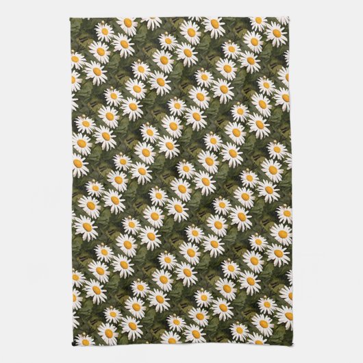 Shasta Daisy r Kitchen Hand Towel Theedoek (Verticaal)