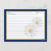 Shasta Daisy Recept Kaart voor de bruid te zijn (Achterkant)