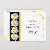 Shasta Daisy Recept Kaart voor de bruid te zijn (Voorkant / Achterkant)