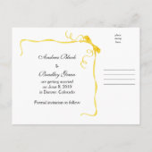 Shasta Daisy Save the Date Briefkaart (Achterkant)