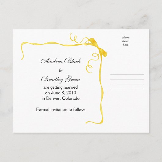 Shasta Daisy Save the Date Briefkaart (Achterkant)