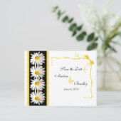 Shasta Daisy Save the Date Briefkaart (Staand voorkant)