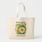 Shasta Daisy  Seed Packet Grote Tote Bag (Voorkant)