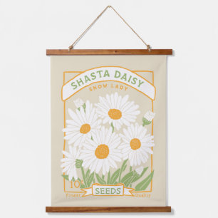 Shasta Daisy Seed Packet Hanging Tapestry Hangend Wandkleed