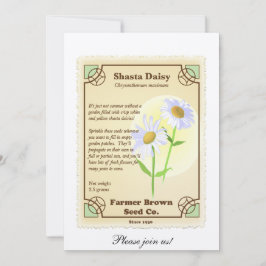 Shasta Daisy Seed Packet Kaart