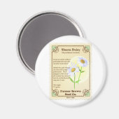 Shasta Daisy Seed Packet Magneet (Voorkant / Achterkant)