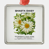 Shasta Daisy  Seed Packet Metalen Ornament (Voorkant)