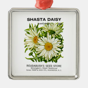 Shasta Daisy  Seed Packet Metalen Ornament