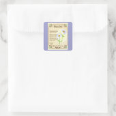 Shasta Daisy Seed Packet Vierkante Sticker (Tas)