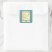 Shasta Daisy Seed Packet Vierkante Sticker (Tas)
