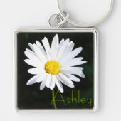 Shasta Daisy Sleutelhanger met naam (Voorkant)