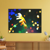 Shasta Daisy Sparkle Wrapped Canvas (Insitu (Woonkamer))