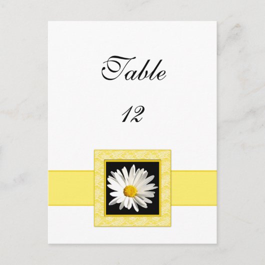 Shasta Daisy Tafelnummer Briefkaart (Voorkant)