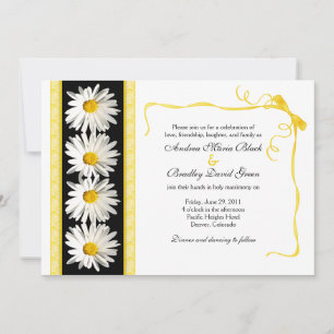 Shasta Daisy Wedding Invitation Kaart