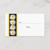 Shasta Daisy Zwart Goud Trouwplaats Kaarten Plaatskaartje (Achterkant)