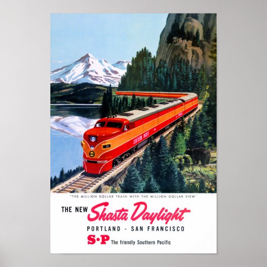 Shasta Daylight Portland San Francisco Poster (Voorkant)