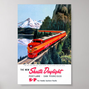 Shasta Daylight Portland San Francisco Poster