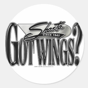 Shasta — Heb je Wings? Ronde Sticker
