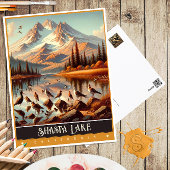 Shasta Lake, Californië |  schilderij Briefkaart
