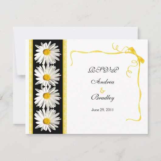 Shasta Madelief Huwelijksreactiekaart RSVP Kaartje (Voorkant)