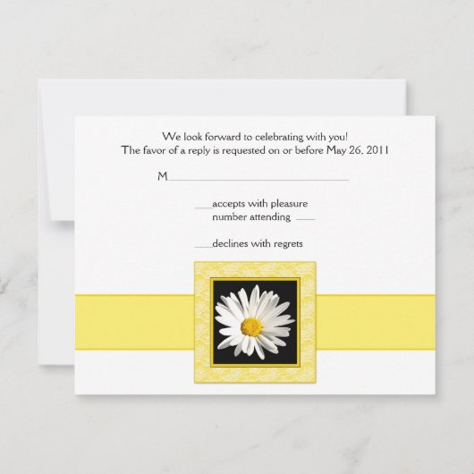 Shasta Madelief Huwelijksreactiekaart RSVP Kaartje (Achterkant)