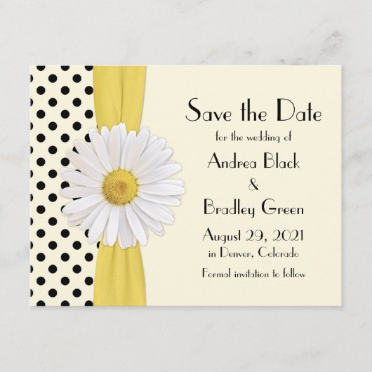 Shasta Madelief Polka Dot Save the Date Aankondigi (Voorkant)
