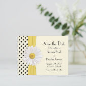 Shasta-margriet Polka Dot Save the Date-aankondigi Save The Date (Staand voorkant)