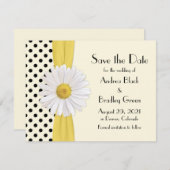 Shasta-margriet Polka Dot Save the Date-aankondigi Save The Date (Voorkant / Achterkant)