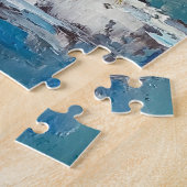 Shasta Moon Abstract Mountain Lake en Moon Legpuzzel (Zijkant)