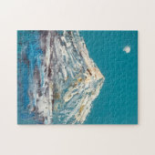 Shasta Moon Abstract Mountain Lake en Moon Legpuzzel (Horizontaal)