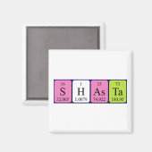 Shasta periodieke lijstnaam magnet (Voorkant / Achterkant)